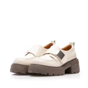 Pantofi casual damă din piele naturală - 4406 Bej Lac