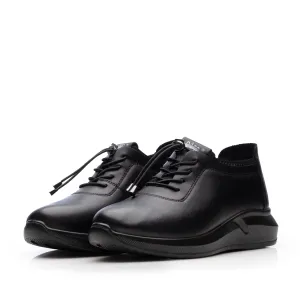 Pantofi casual damă din piele naturală - 4408 Negru Box
