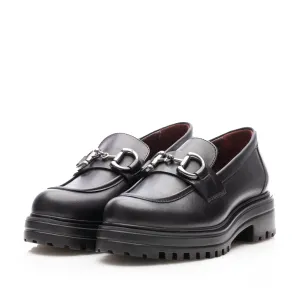 Pantofi casual damă din piele naturală, Leofex - 034 Negru Box