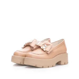 Pantofi casual damă din piele naturală, Leofex - 080 Cappuccino Box
