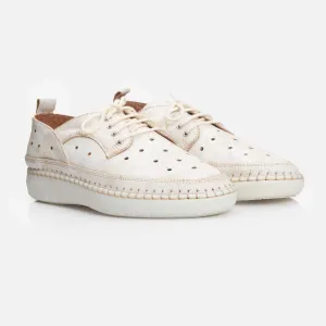 Pantofi casual dama din piele naturala, Leofex - 244  Bej Deschis Box