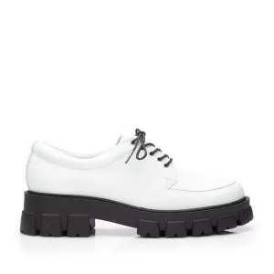 Pantofi casual damă din piele naturală,Leofex - 315 Alb box