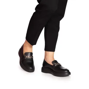 Pantofi casual damă din piele naturală,Leofex - 353 Negru Box