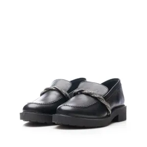 Pantofi casual damă din piele naturală, Leofex - Mostră Emilia Negru Box