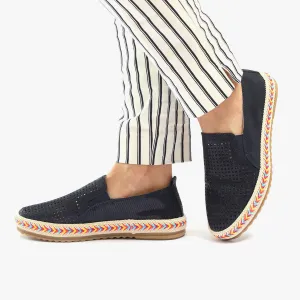 Pantofi casual dama perforati din piele naturala - 1965 Blue Box