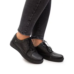 Pantofi casual/ sport dama din piele naturala, Leofex - 092 Negru box
