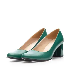 Pantofi damă eleganți din piele naturală - 824 Verde Box