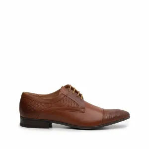 Pantofi eleganti barbati din piele naturala,Leofex - 113 cognac box