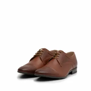 Pantofi eleganti barbati din piele naturala,Leofex - 113 cognac box