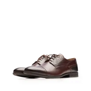 Pantofi eleganti barbati din piele naturala Leofex- 510-2 maro box