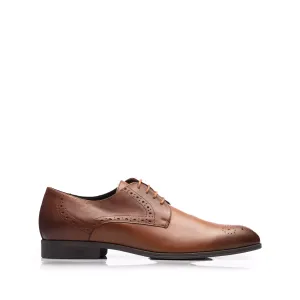 Pantofi eleganti barbati din piele naturala Leofex -512 Cognac Box