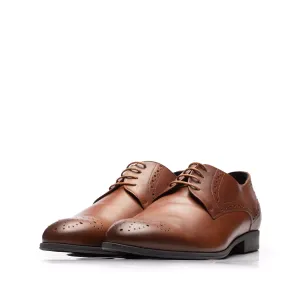 Pantofi eleganti barbati din piele naturala Leofex -512 Cognac Box