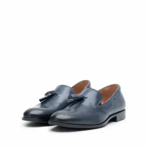 Pantofi eleganti barbati din piele naturala Leofex - 515 Blue Box