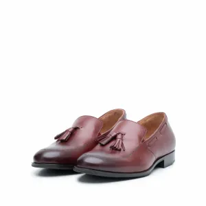 Pantofi eleganti barbati din piele naturala, Leofex - 515 Visiniu Box