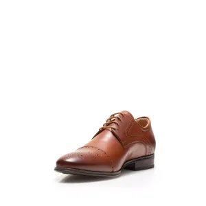 Pantofi eleganti barbati din piele naturala, Leofex - 529  Cognac box