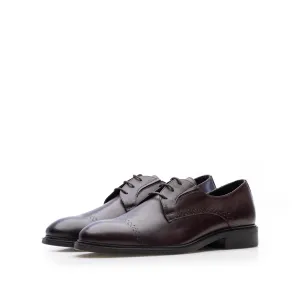 Pantofi eleganți bărbați din piele naturală, Leofex - 550 Mogano Box