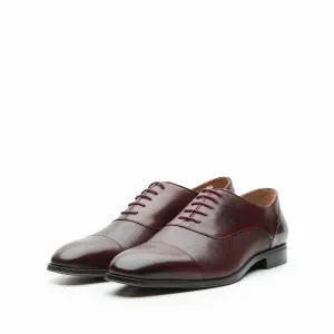 Pantofi eleganti barbati din piele naturala, Leofex - 579 Visiniu box