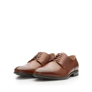 Pantofi eleganţi bărbaţi din piele naturală, Leofex - 622 Cognac box