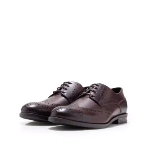 Pantofi eleganţi bărbaţi din piele naturală, Leofex - 655 Red Wood Box