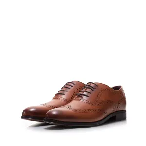 Pantofi eleganţi bărbaţi din piele naturală,  Leofex - 659 Cognac Box