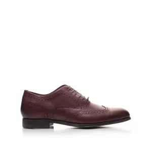 Pantofi eleganţi bărbaţi din piele naturală,  Leofex - 659 Red Wood Box