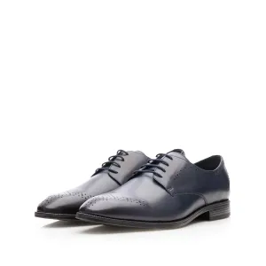 Pantofi eleganţi bărbaţi din piele naturală, Leofex - 662 Blue Box