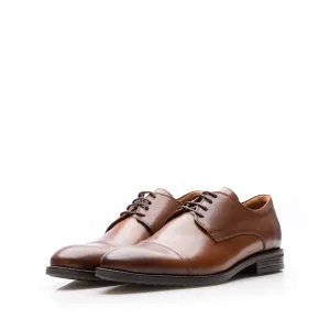 Pantofi eleganți bărbați din piele naturală Leofex - 665 Cognac Box
