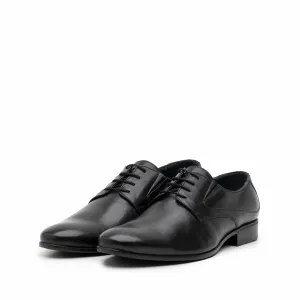 Pantofi eleganți bărbați din piele naturală,Leofex - 690 Negru box