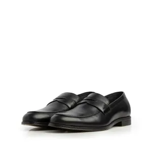 Pantofi eleganți bărbați din piele naturală, Leofex - 723 Negru Box
