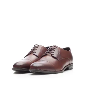 Pantofi eleganţi bărbaţi din piele naturală, Leofex - 731 Mogano Box
