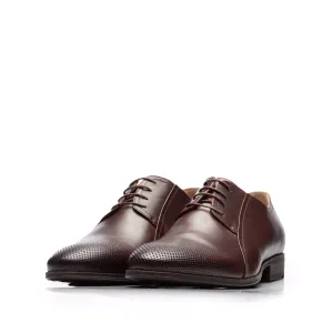 Pantofi eleganti barbati din piele naturala,Leofex - 743* Maro Box