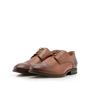 Pantofi eleganţi bărbaţi din piele naturală, Leofex - 898 Cognac Box