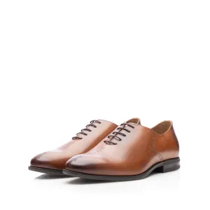 Pantofi eleganți bărbați din piele naturală, Leofex - 976 Cognac Box