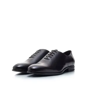 Pantofi eleganți bărbați din piele naturală, Leofex - 976 Negru Box