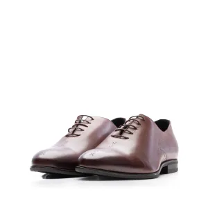 Pantofi eleganți bărbați din piele naturală, Leofex - 976 Red Wood Box