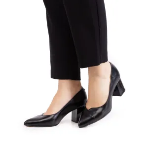 Pantofi eleganți damă din piele naturală - 14462 Negru Box