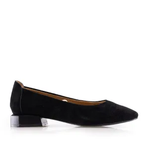 Pantofi eleganți damă din piele naturală - 3506 Negru Nabuc