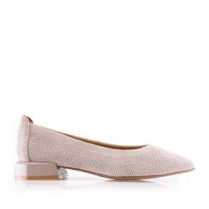 Pantofi eleganți damă din piele naturală - 3506 Taupe Nabuc