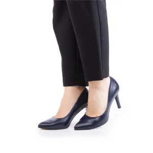 Pantofi eleganți damă din piele naturală - 3527 Blue Box