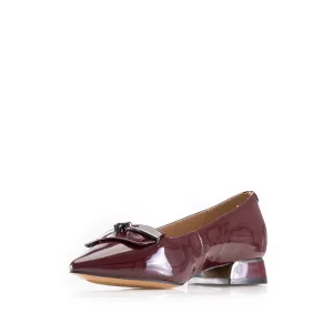 Pantofi eleganți damă din piele naturală - 4417 Vișiniu Lac