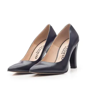Pantofi eleganți damă din piele naturală - 4597 Blue Box