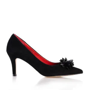 Pantofi eleganți damă din piele naturală - 904 Negru Velur