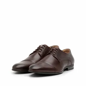Pantofi eleganti barbati din piele naturala, Leofex - 953 Maro Box