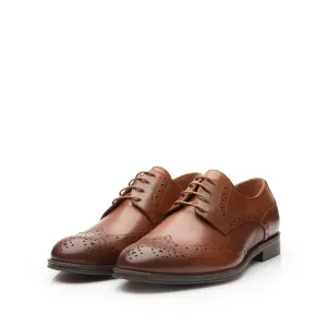 Pantofi eleganti barbati din piele naturala Leofex - 516 Cognac Box
