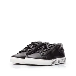 Pantofi sport barbati din piele naturala, Leofex - 881-1  Negru box