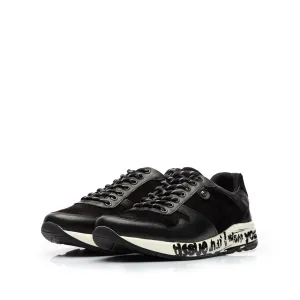 Pantofi sport barbati din piele naturala, Leofex - 883 Negru box+velur