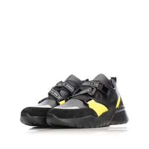 Pantofi sport damă din piele naturală, Leofex- 239-1 Negru box