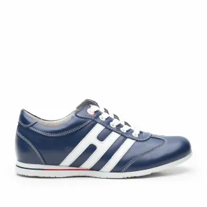 Pantofi sport dama din piele naturala, Leofex- 552-1 blue+alb box