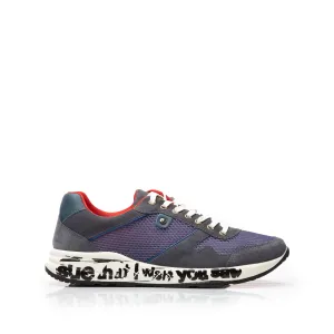 Pantofi sport barbati din piele naturala, Leofex - 883  blug sint