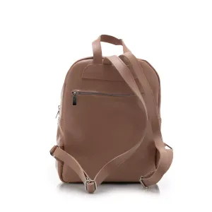 Rucsac damă din piele naturală,Leofex- 4021 Cappuccino box
